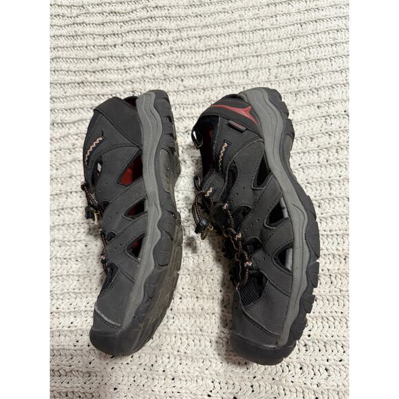 Eddie Bauer Carl Sandals Mens Size 12 Leather Hiking 25753 Outdoors Gray Black main image 5